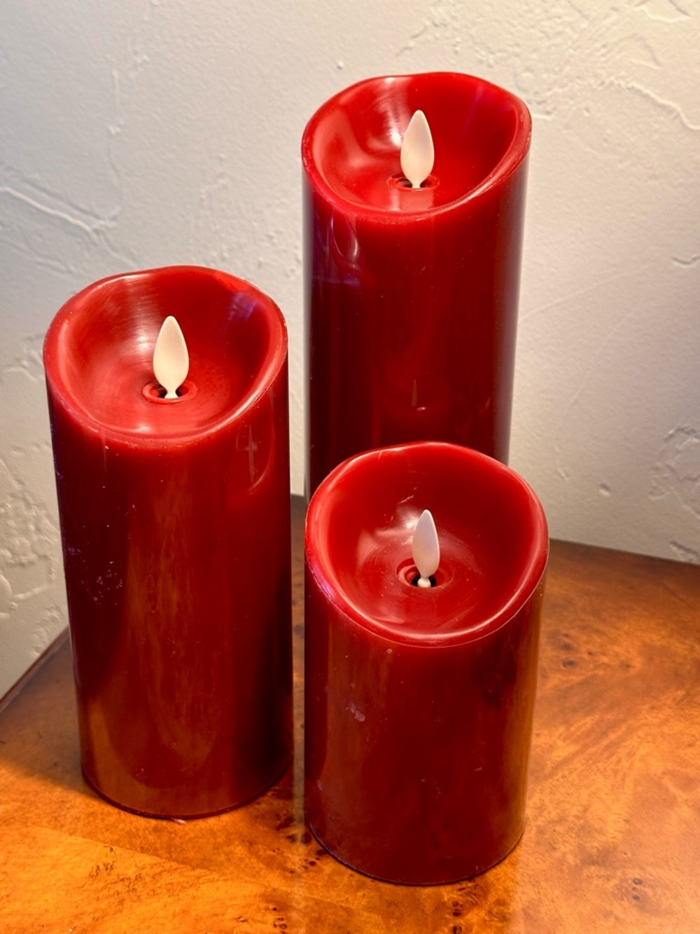 Luminara Flameless Pillar Candles Set of 3 - 5” 7” & 9” x 3” Round - Picture 5 of 13